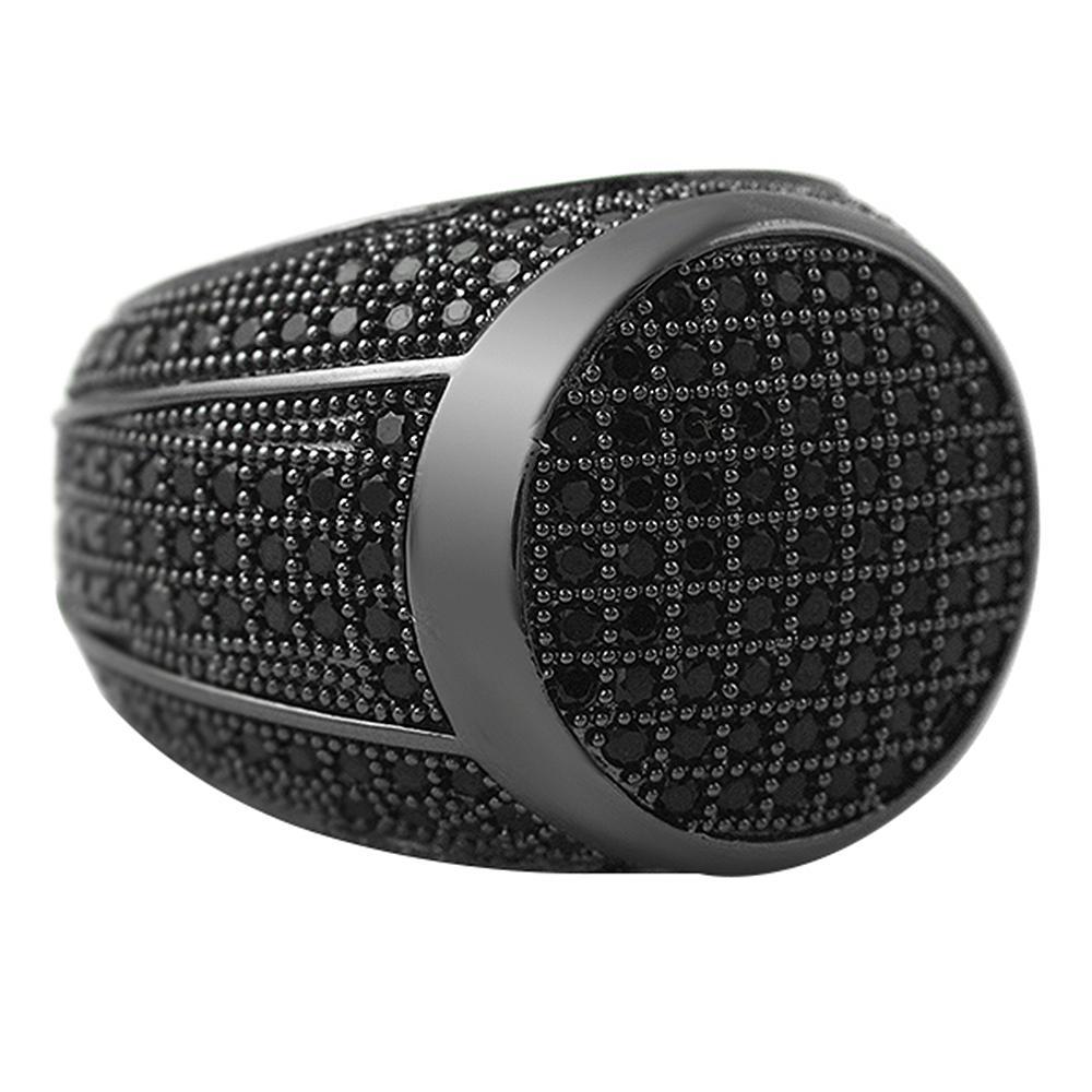 President Black CZ Bling Bling Ring 7 HipHopBling