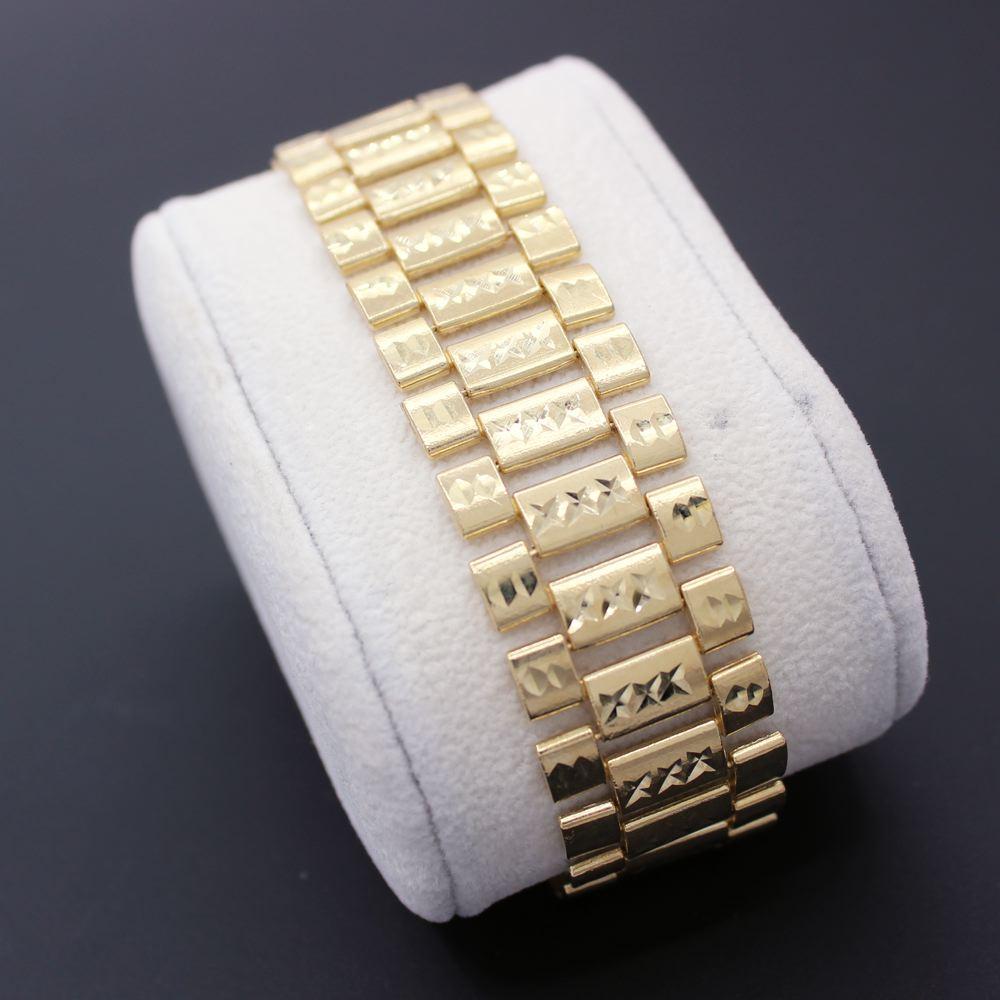 President Hip Hop Bracelet DC 10K Yellow Gold HipHopBling