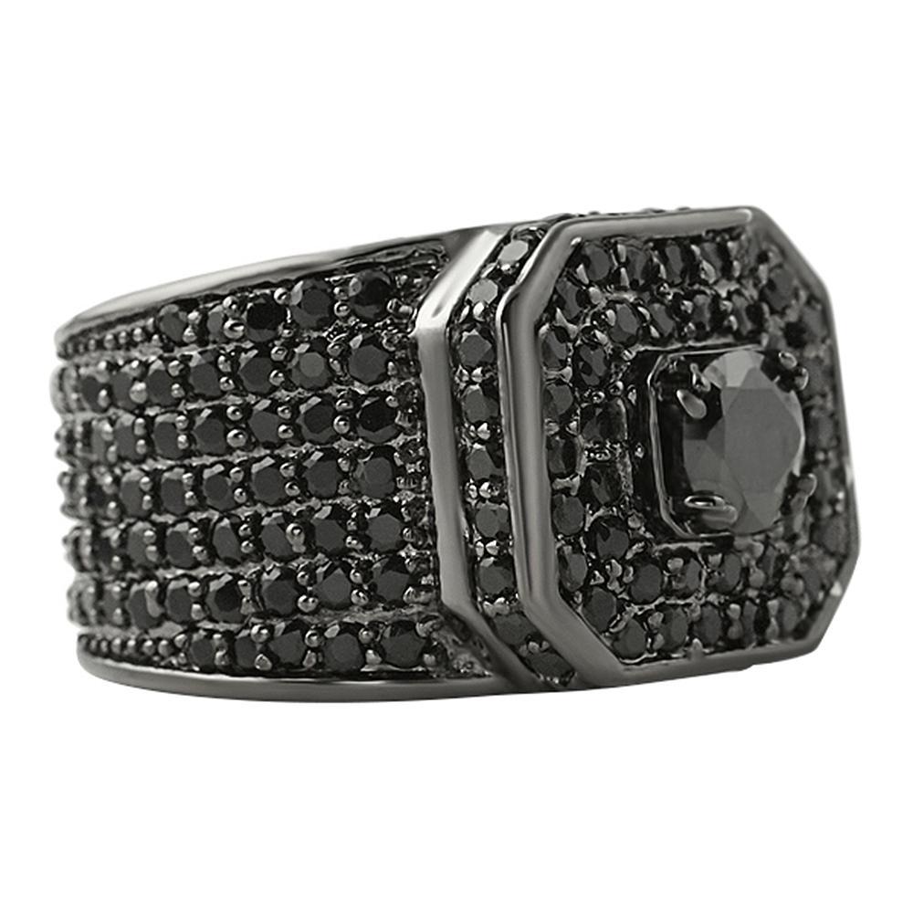Presidential Black CZ Bling Bling Ring 7 HipHopBling