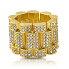 Presidential Link Gold CZ Bling Bling Ring 7 HipHopBling