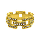 Prez Link Eternity Band Gold CZ Bling Bling Ring 7 HipHopBling