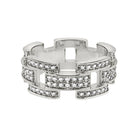 Prez Link Eternity Band Rhodium CZ Bling Bling Ring 7 HipHopBling