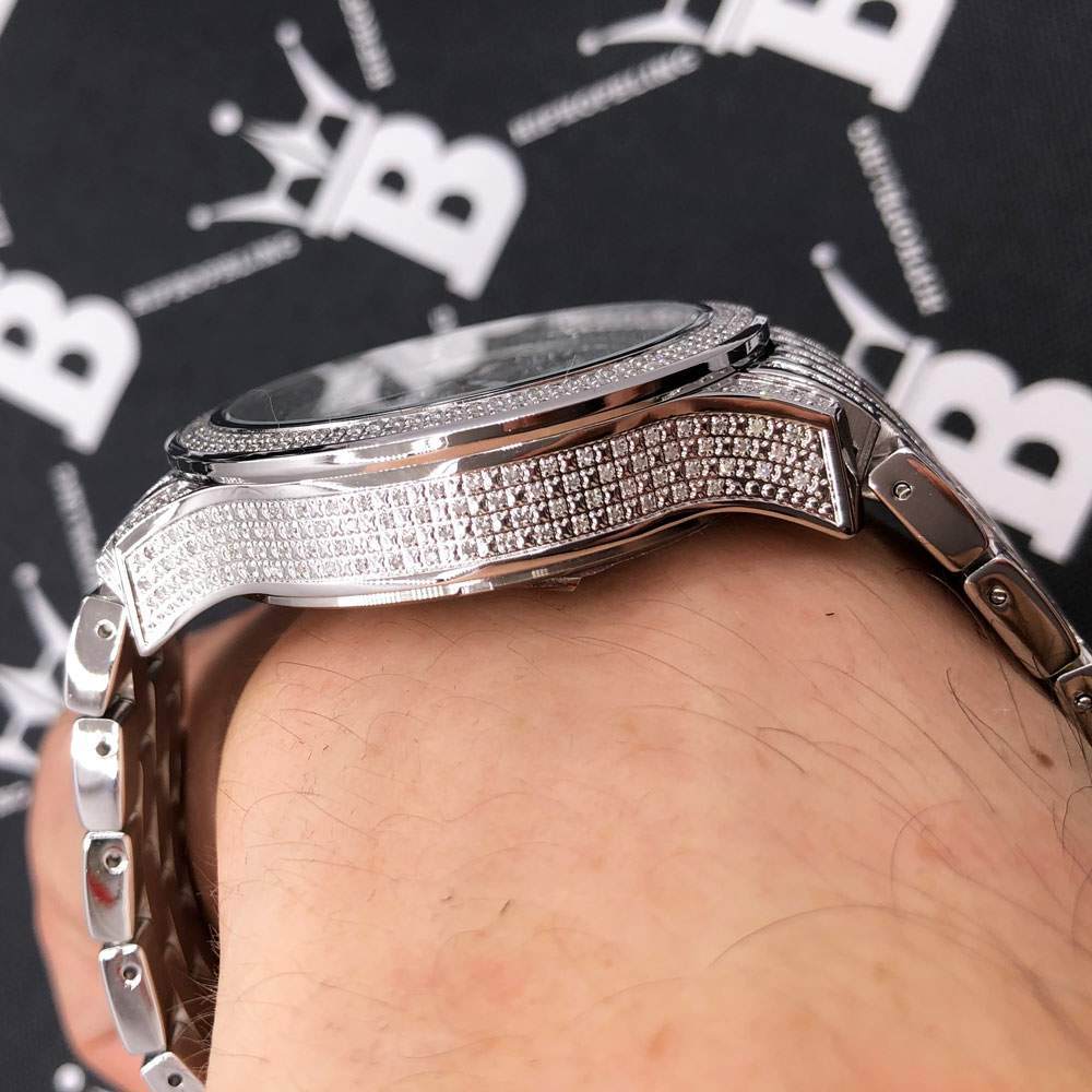 Prince 3.00cttw Diamond Hip Hop IceTime Watch White Gold HipHopBling