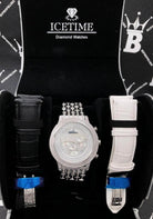 Prince 3.00cttw Diamond Hip Hop IceTime Watch White Gold HipHopBling