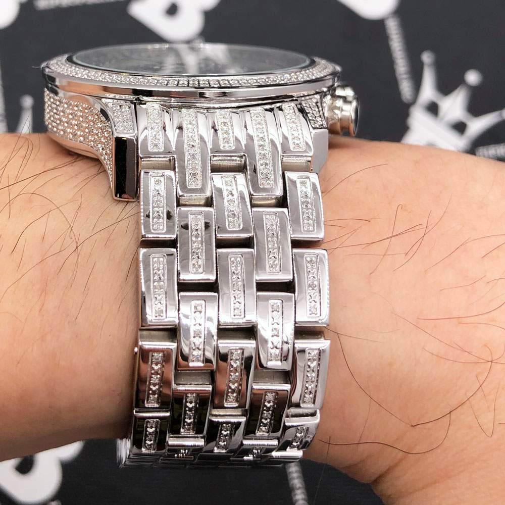 Prince 3.00cttw Diamond Hip Hop IceTime Watch White Gold HipHopBling