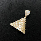 Pyramid CZ 10K Yellow Gold Pendant HipHopBling