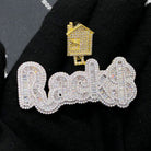 RACK$ Baguette VVS CZ Hip Hop Bling Bling Pendant Yellow Gold HipHopBling
