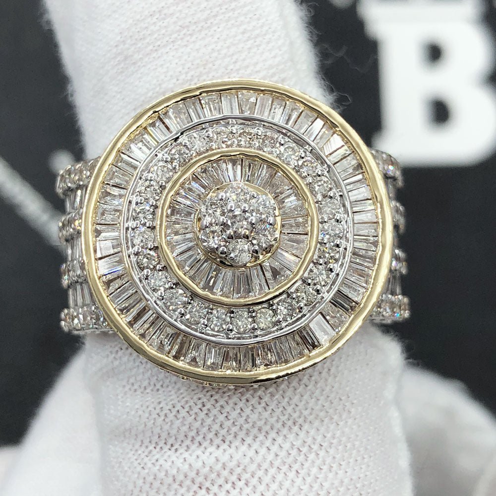 Radiant Baguette 3.77cttw Diamond Ring 10K Yellow Gold HipHopBling