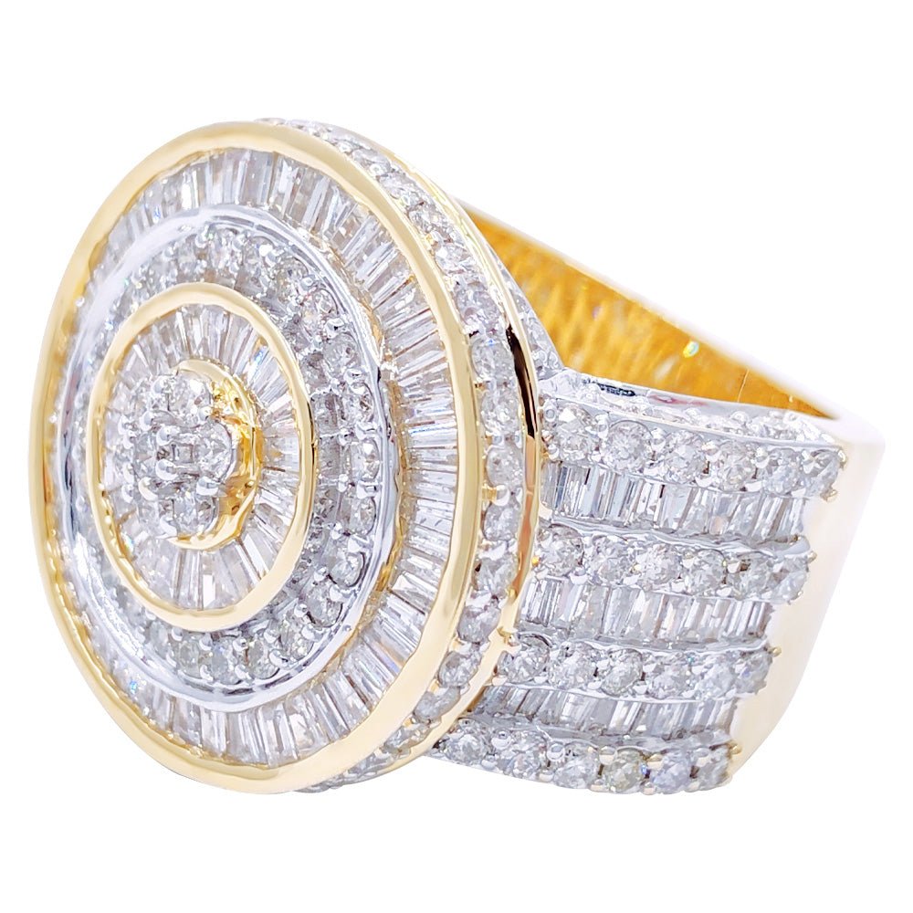 Radiant Baguette 3.77cttw Diamond Ring 10K Yellow Gold HipHopBling
