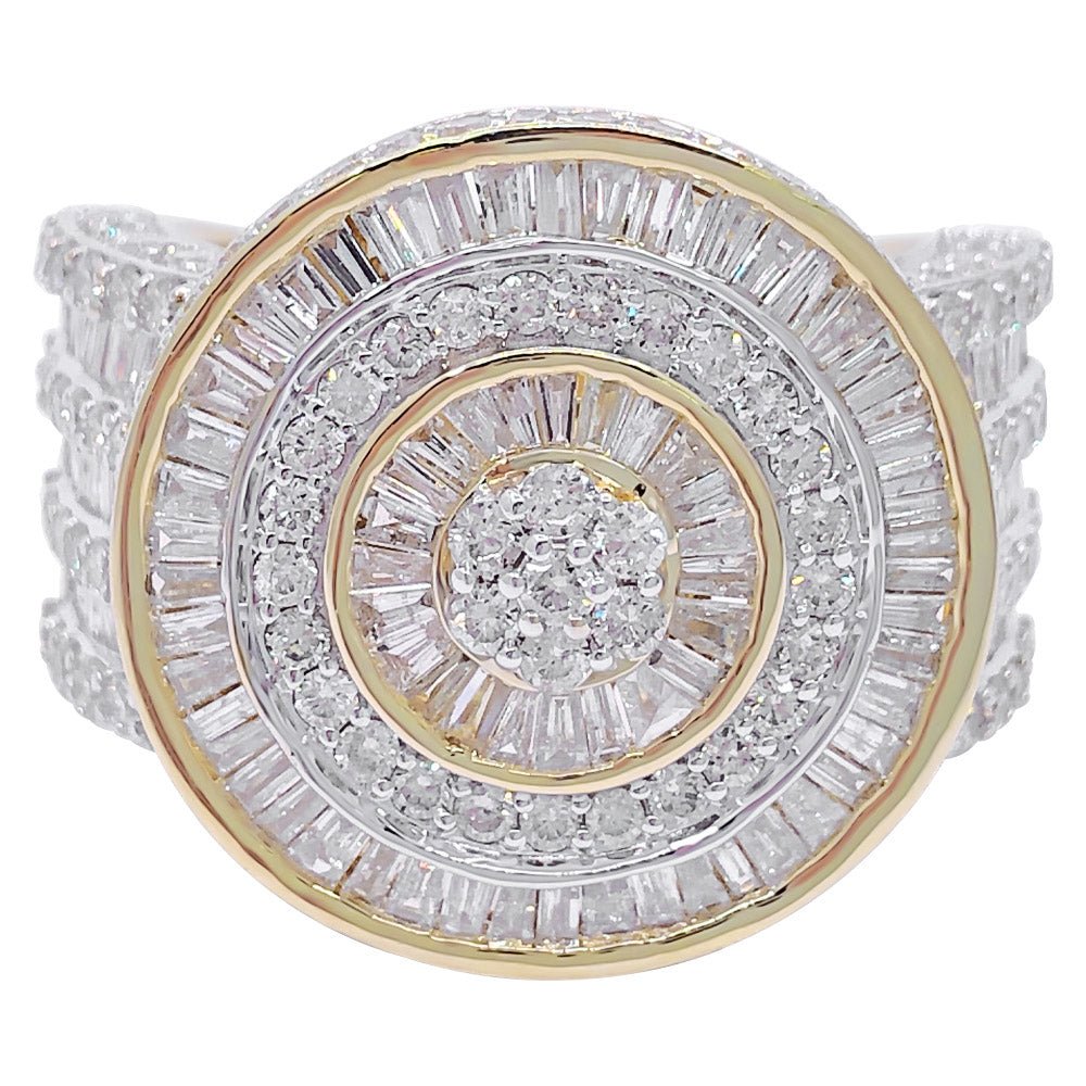 Radiant Baguette 3.77cttw Diamond Ring 10K Yellow Gold HipHopBling