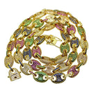 Rainbow Marine Link Bling Bling Gold Chain 20" HipHopBling