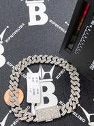 Real Diamond Cuban Bracelet 10MM Sharp Links 10K Yellow or White Gold 10K White Gold 8" Bracelet HipHopBling