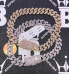 Real Diamond Cuban Bracelet 10MM Sharp Links 10K Yellow or White Gold 10K White Gold 8" Bracelet HipHopBling