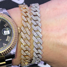 Real Diamond Cuban Bracelet 10MM Sharp Links 10K Yellow or White Gold 10K White Gold 8" Bracelet HipHopBling