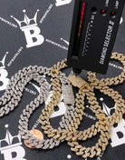 Real Diamond Cuban Chain 10MM Sharp Links 10K Yellow or White Gold 10K White Gold 22" HipHopBling