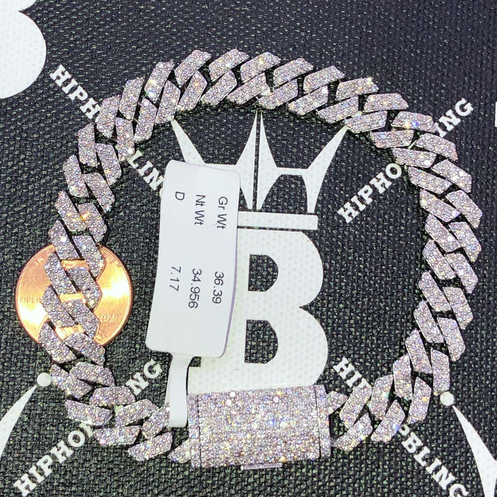 Real Diamond Cuban Chain 10MM Sharp Links 10K Yellow or White Gold 10K White Gold 22" HipHopBling