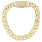 Real Diamond Cuban Chain 10MM Sharp Links 10K Yellow or White Gold 10K White Gold 22" HipHopBling