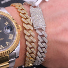 Real Diamond Cuban Chain 10MM Sharp Links 10K Yellow or White Gold 10K White Gold 22" HipHopBling