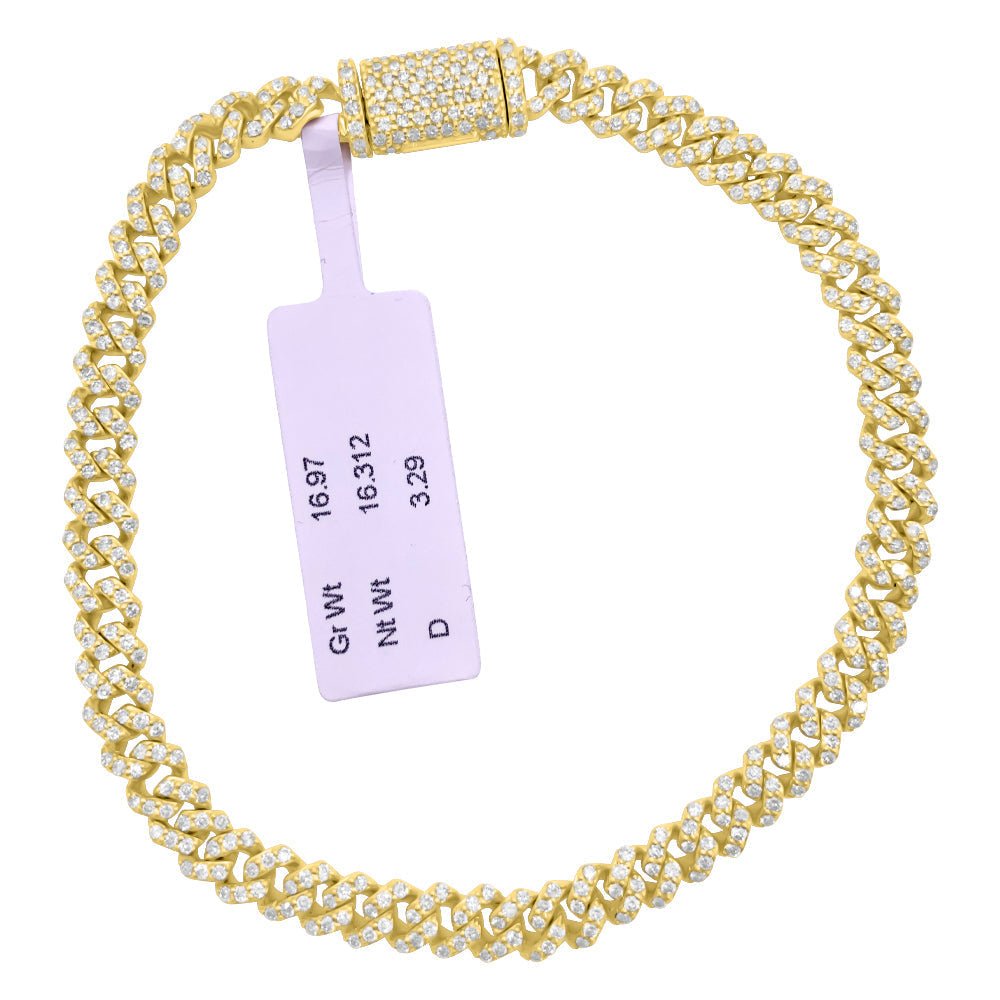 Real Diamond Cuban Chain 6MM 10K Yellow or White Gold 10K White Gold 22" HipHopBling