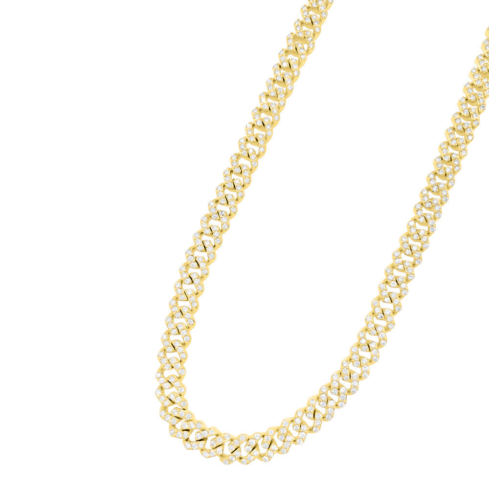 Real Diamond Cuban Chain 6MM 10K Yellow or White Gold HipHopBling