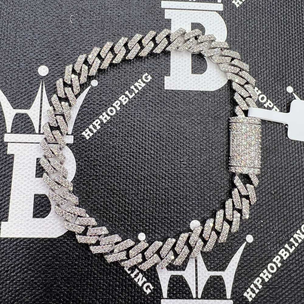 Real Diamond Cuban Chain 8MM Sharp Links 10K Yellow or White Gold HipHopBling