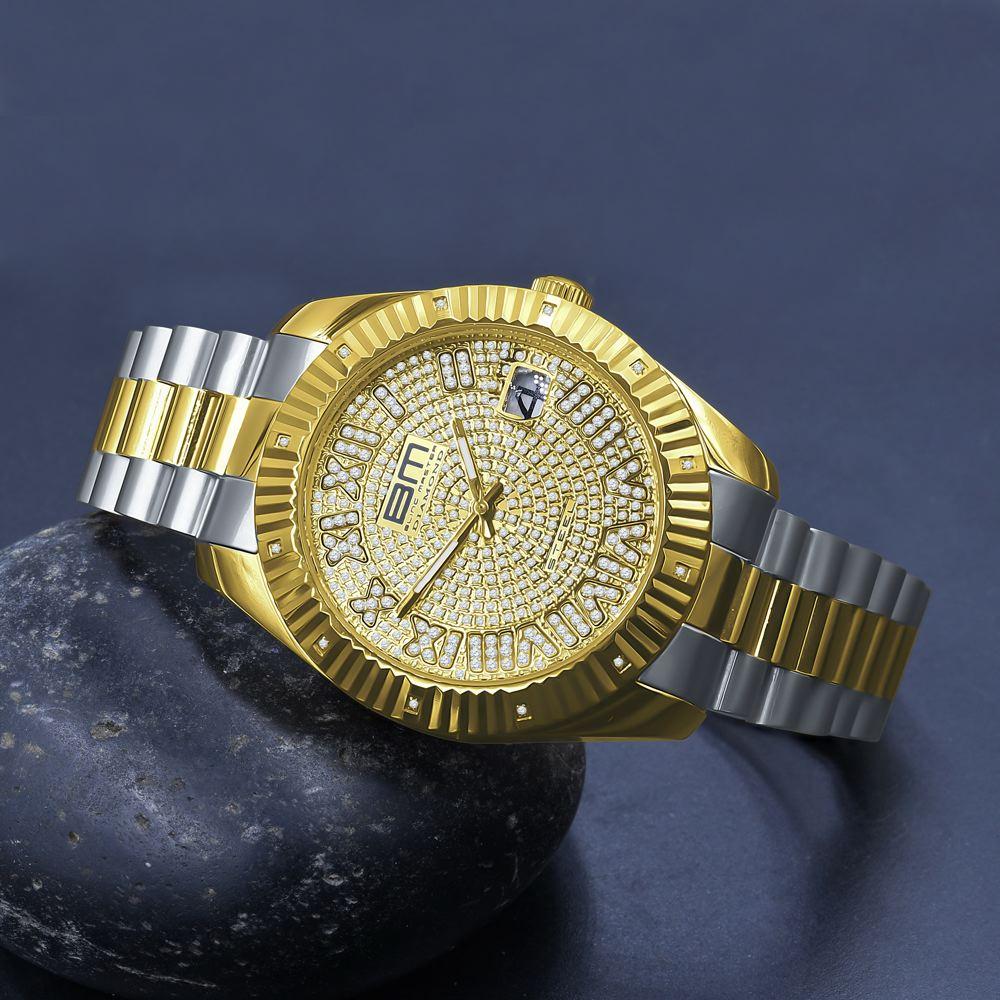 Real Diamond Hip Hop Dress Watch White Gold HipHopBling