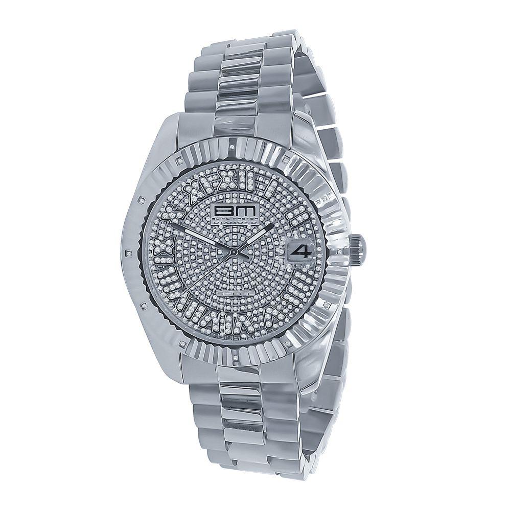 Real Diamond Hip Hop Dress Watch White Gold HipHopBling