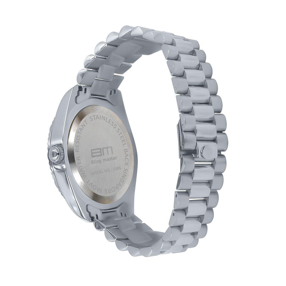 Real Diamond Hip Hop Dress Watch White Gold HipHopBling