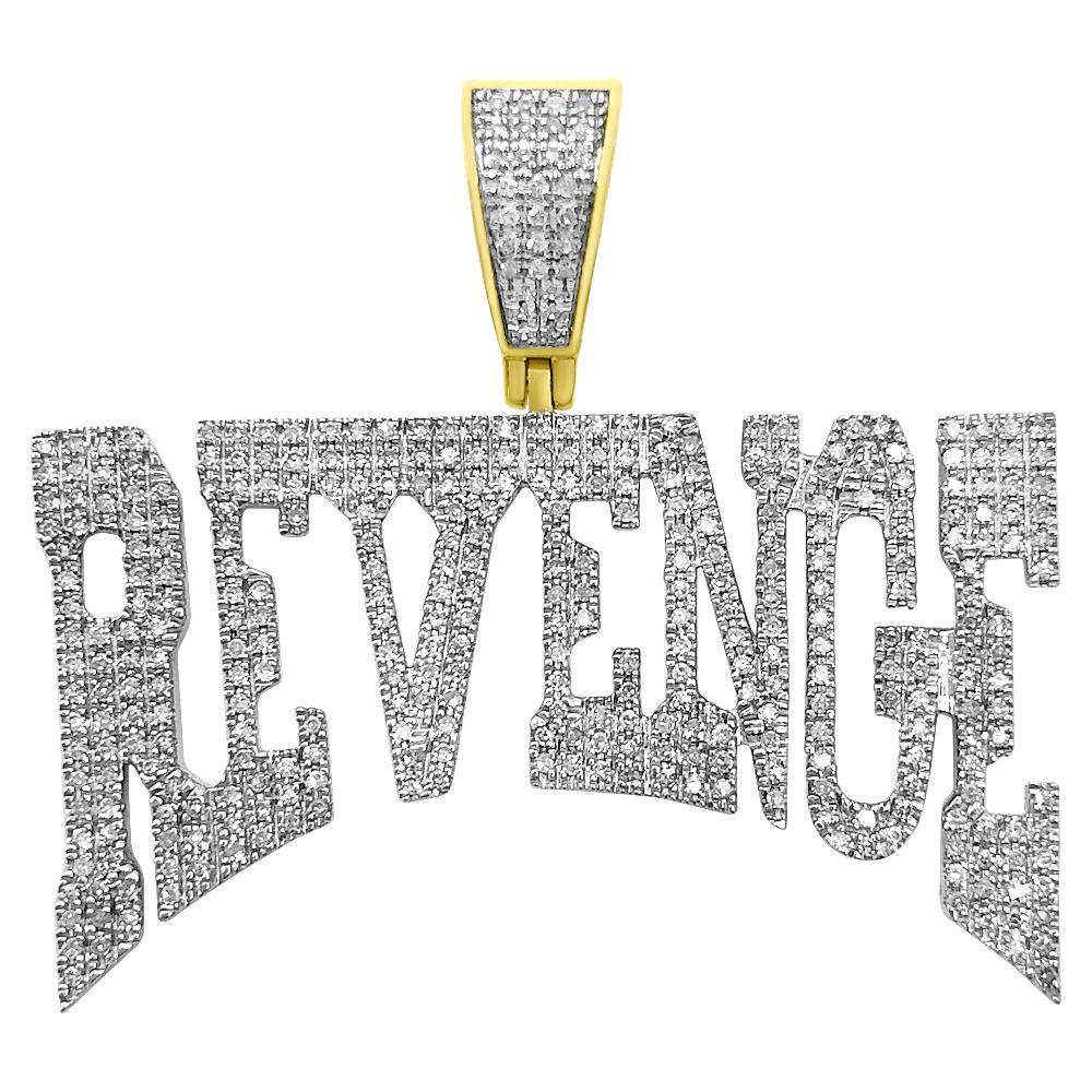 REVENGE Diamond Pendant .80cttw 10K Yellow Gold HipHopBling