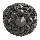 Reverse Set CZ Black Diamond XL Mens Bling Ring 7 HipHopBling