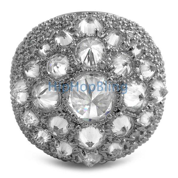 Reverse Set CZ Diamond XL Mens Bling Ring 7 HipHopBling