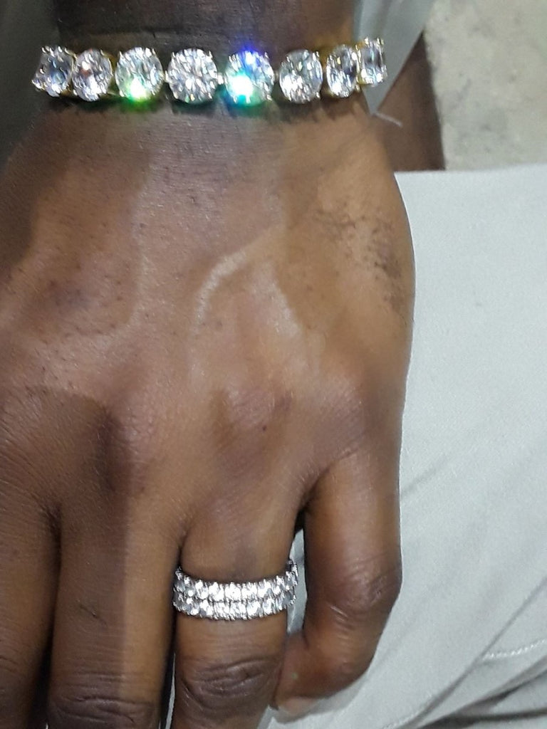 Rhodium Eternity 3MM CZ Bling Bling Ring 6 HipHopBling