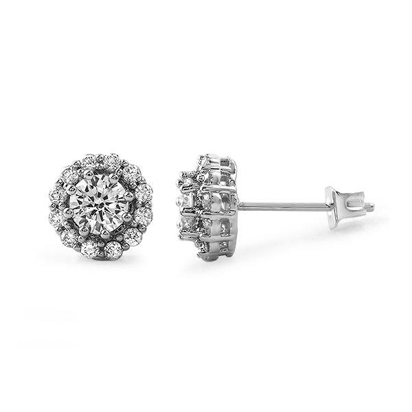Rhodium Flower CZ Bling Bling Earrings HipHopBling