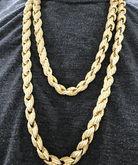 Rope CZ Bling Bling Chain 10MM Yellow Gold 18" HipHopBling