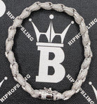 Rope Moissanite Bracelet Iced Out .925 Sterling Silver 8" Bracelet HipHopBling