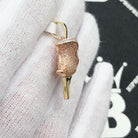 Rose Detailed Diamond Pendant .55cttw 10K Yellow / Rose Gold HipHopBling