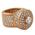 Rose Gold Bling Bling Cluster Ring 7 HipHopBling