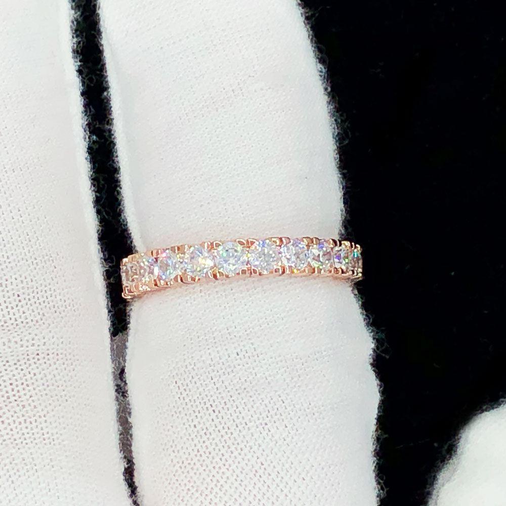 Rose Gold Eternity Band 360 3MM CZ Bling Bling Ring 6 HipHopBling