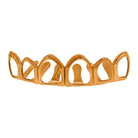 Rose Gold Grillz 6 Outline Teeth Top HipHopBling