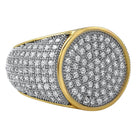 Round Gold CZ Micro Pave Bling Ring 7 HipHopBling