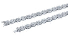 Round & Square Chunky CZ Iced out Chain .925 Sterling Silver 20" HipHopBling
