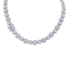 Round & Square Chunky CZ Iced out Chain .925 Sterling Silver 20" HipHopBling