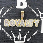 Royalty Baguette CZ Hip Hop Bling Bling Pendant White Gold HipHopBling