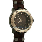 Rubber Fashion Mens Watch Gold/Black Brown Band HipHopBling