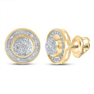 Saturn .25cttw Diamond Earrings Gold .925 Sterling Silver HipHopBling