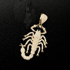 Scorpion CZ 10K Yellow Gold Pendant HipHopBling