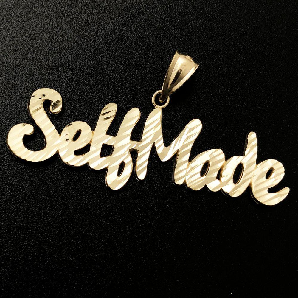 Self Made DC 10K Yellow Gold Pendant HipHopBling