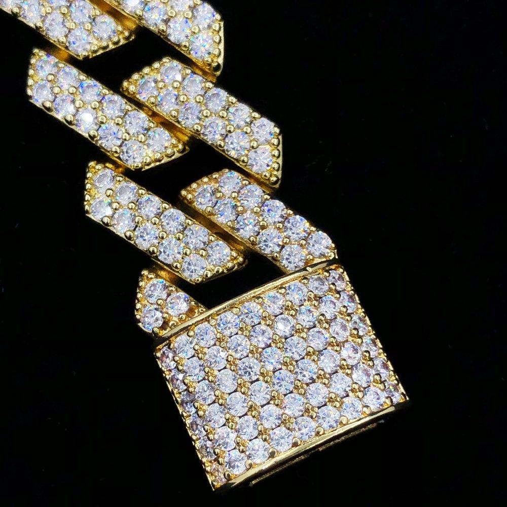Sharp Cuban Link Hip Hop Bling Bling 20MM Bracelet Yellow Gold 7" HipHopBling