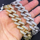 Sharp Cuban Link Hip Hop Bling Bling 20MM Bracelet Yellow Gold 7" HipHopBling