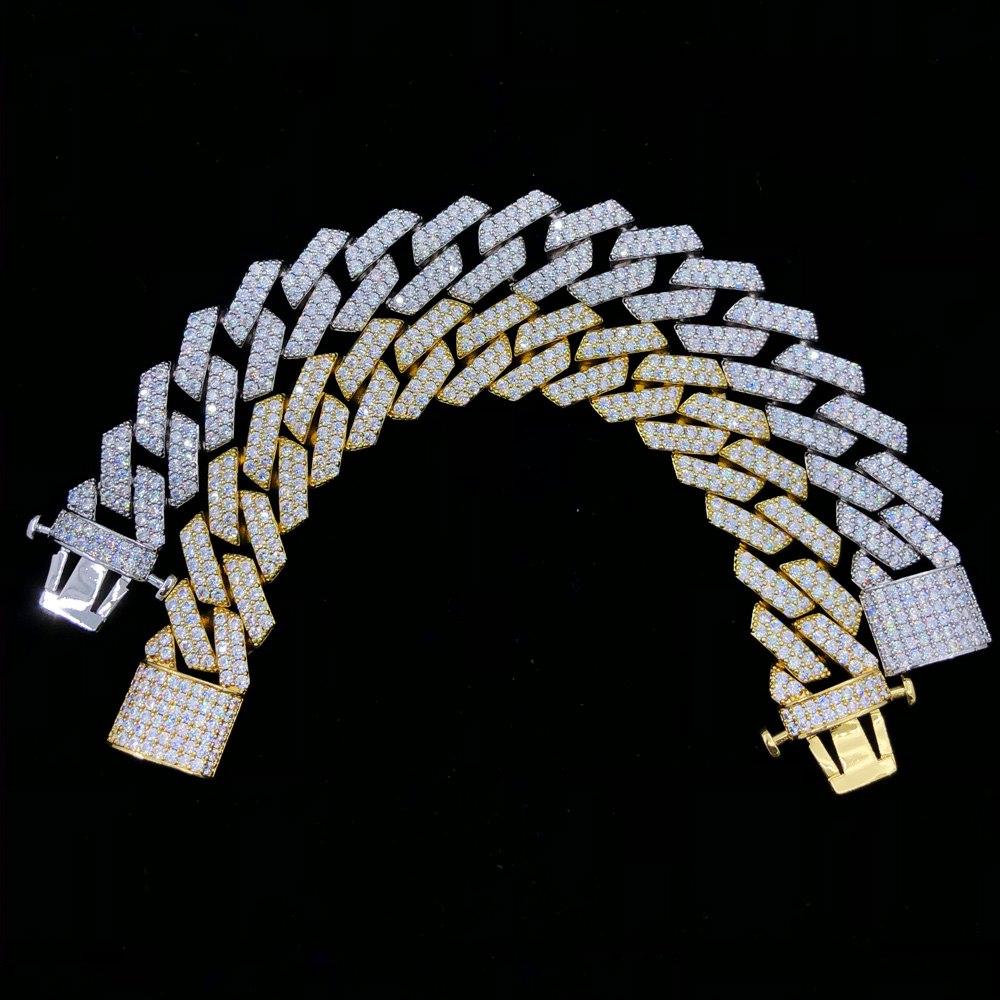Sharp Cuban Link Hip Hop Bling Bling 20MM Bracelet Yellow Gold 7" HipHopBling